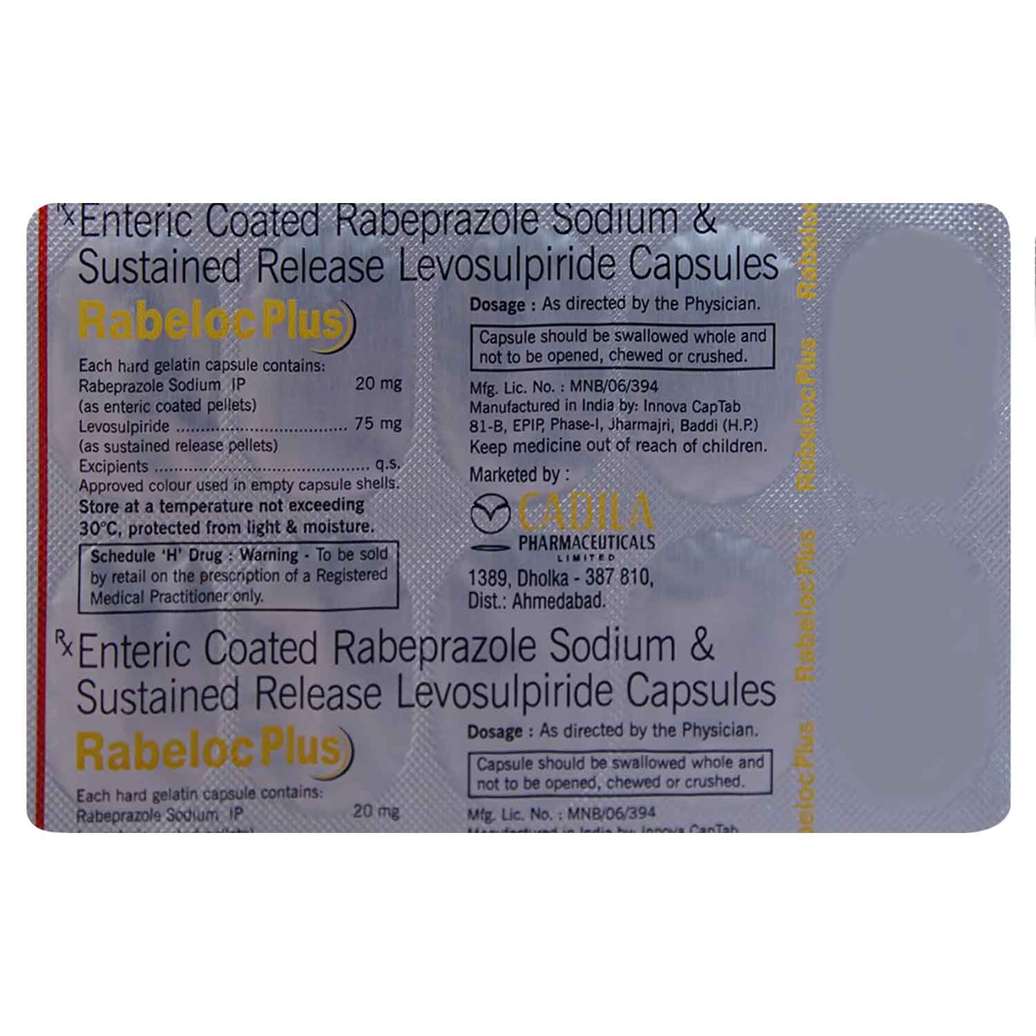 Rabeloc Plus Capsule 10's, Pack of 10 Rabeloc Plus Capsule 10's, Pack of 10