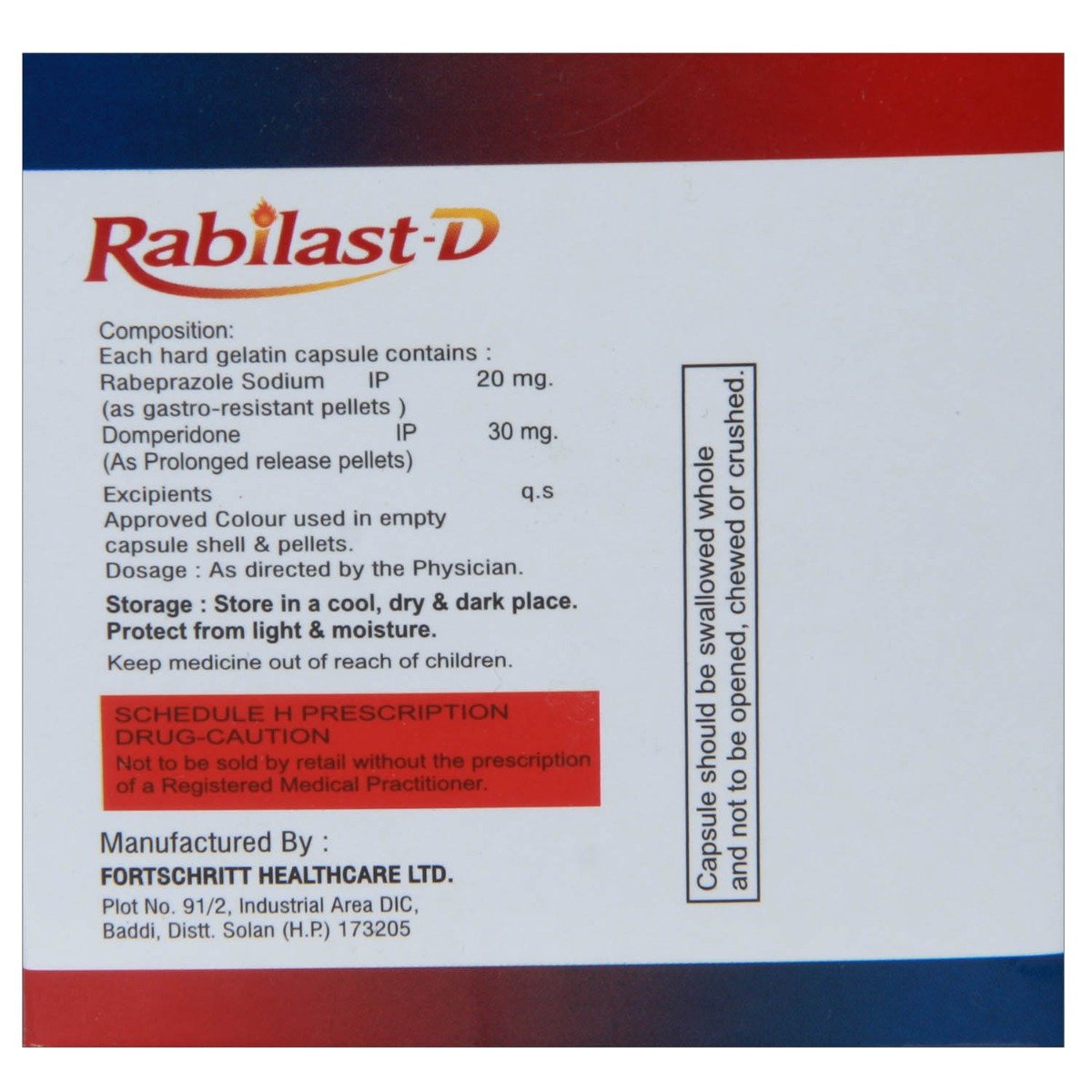 Rabilast D Capsule 10's, Pack of 10 Rabilast D Capsule 10's, Pack of 10