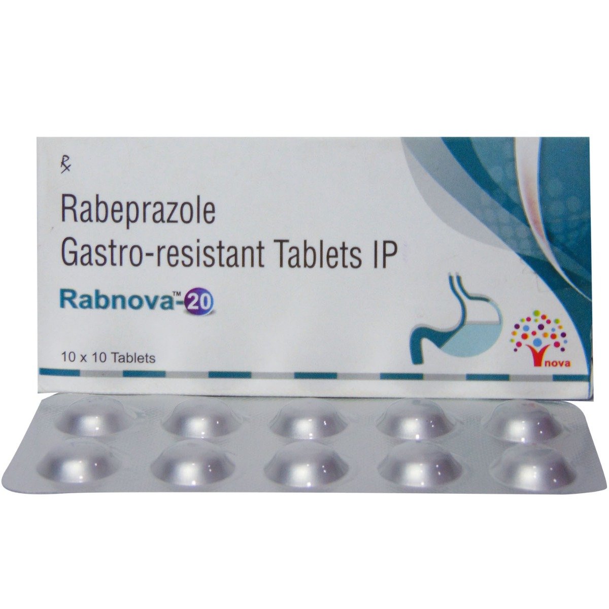 Rabnova-20mg Tablet 10's, Pack of 10 TabletS Rabnova-20mg Tablet 10's, Pack of 10 TabletS