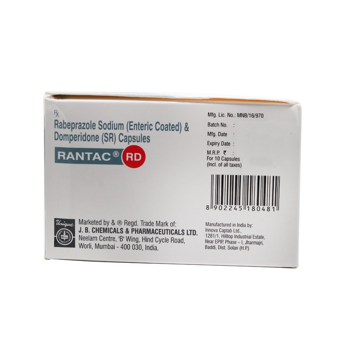 Rantac RD Capsule 10's, Pack of 10 Rantac RD Capsule 10's, Pack of 10