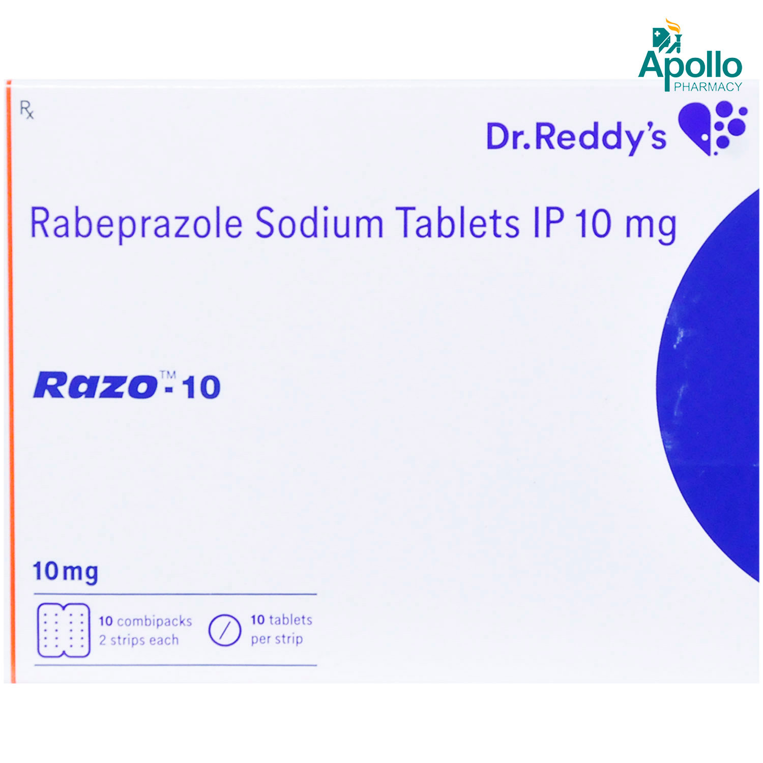 Razo-10 Tablet 10's, Pack of 10 TABLETS Razo-10 Tablet 10's, Pack of 10 TABLETS