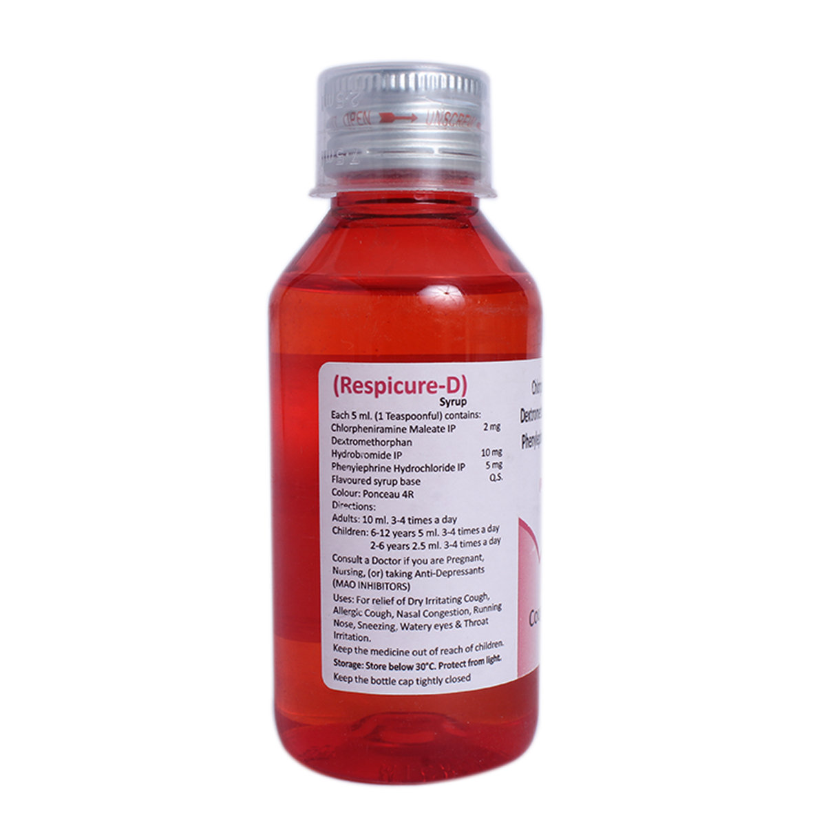 Respicure D Syrup 100 ml, Pack of 1 SYRUP Respicure D Syrup 100 ml, Pack of 1 SYRUP