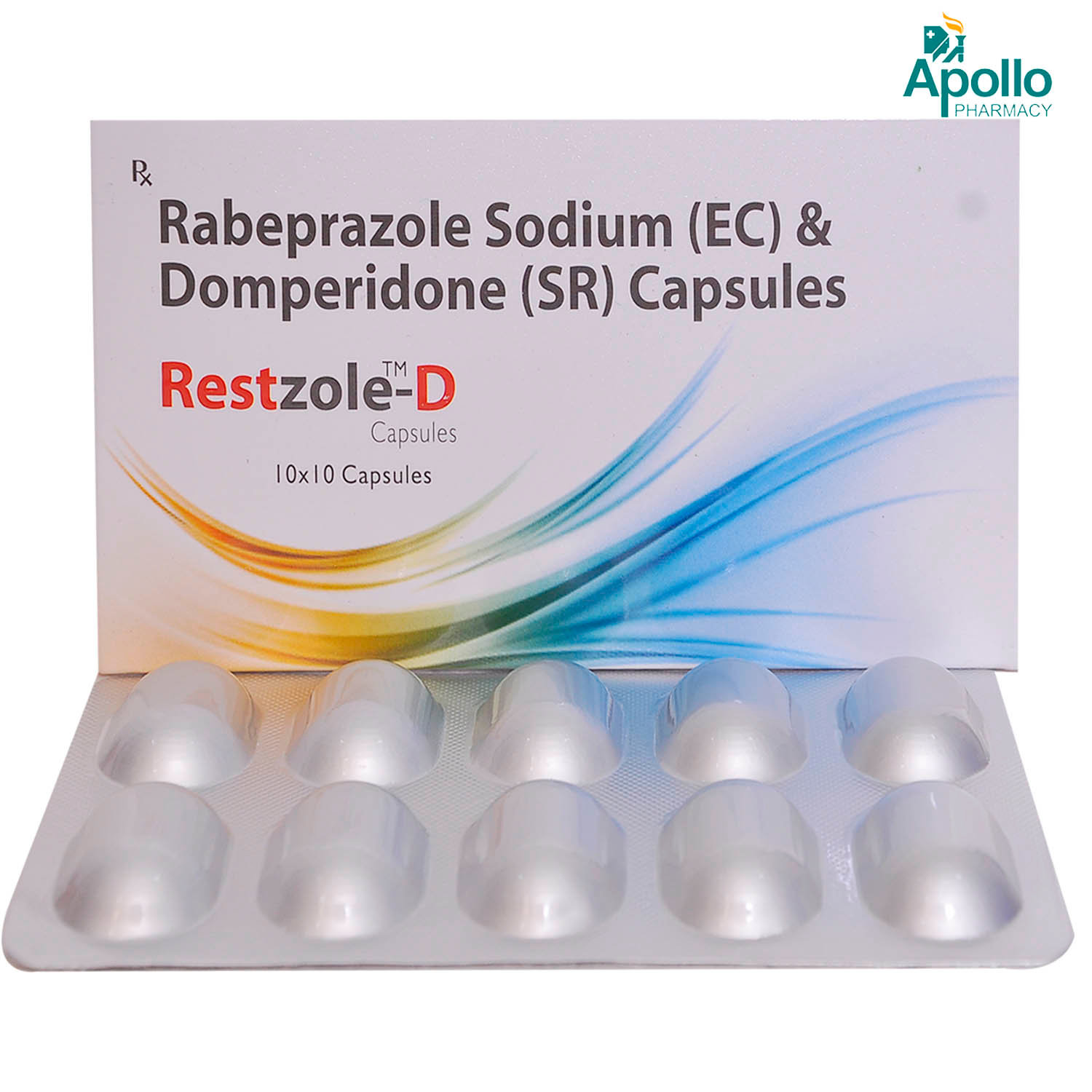 Restzole-D Capsule 10's, Pack of 10 CAPSULES Restzole-D Capsule 10's, Pack of 10 CAPSULES