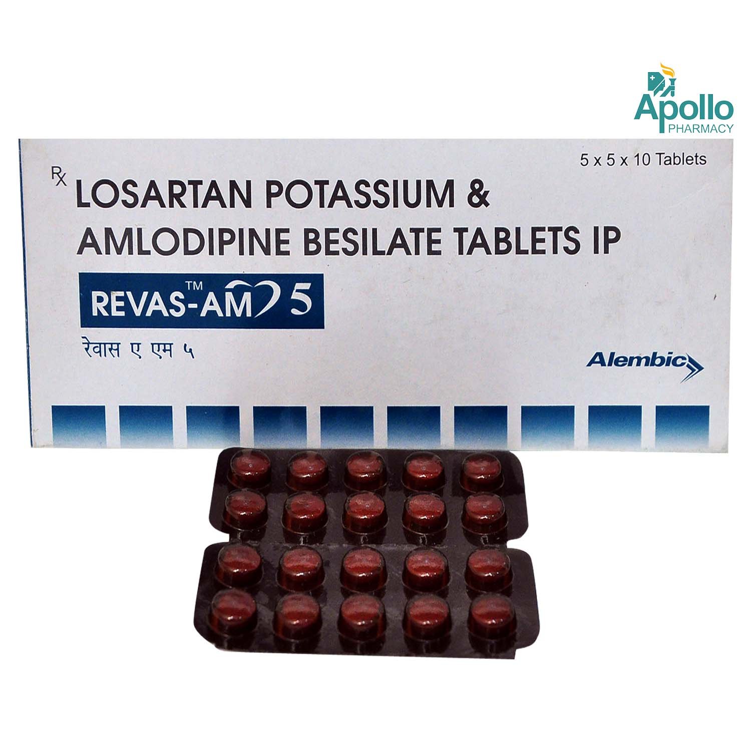 Revas-AM 5 Tablet 10's, Pack of 10 TABLETS Revas-AM 5 Tablet 10's, Pack of 10 TABLETS