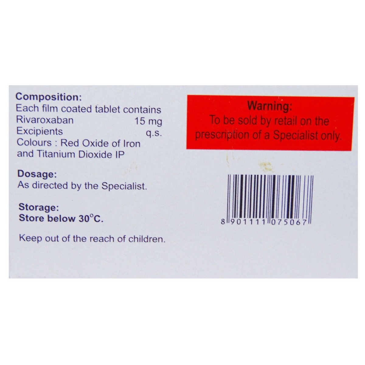 Rivatop-15 Tablet 14's, Pack of 14 TabletS Rivatop-15 Tablet 14's, Pack of 14 TabletS
