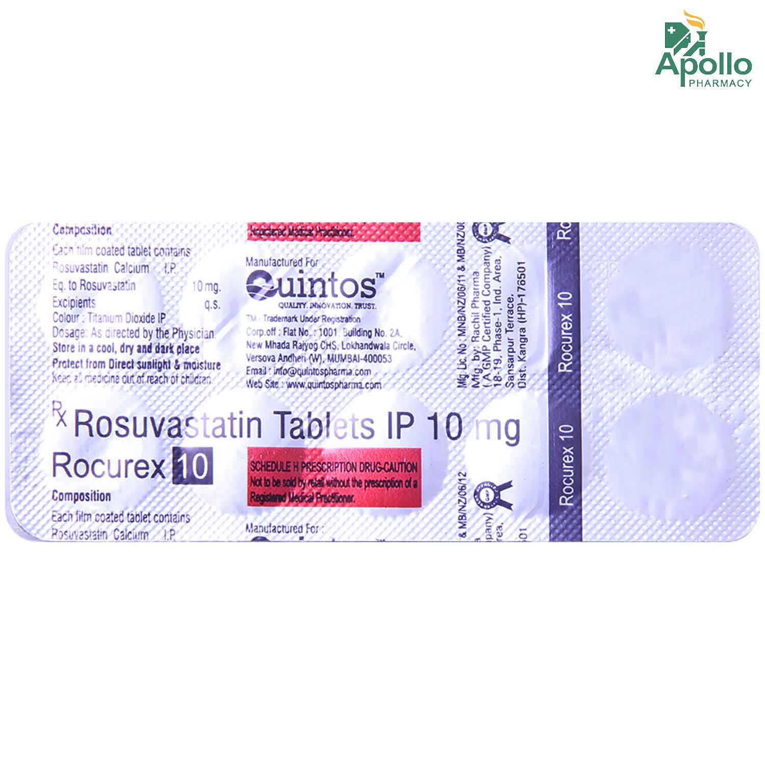 Rocurex 10mg Tablet 10s, Pack of 10 TabletS Rocurex 10mg Tablet 10s, Pack of 10 TabletS