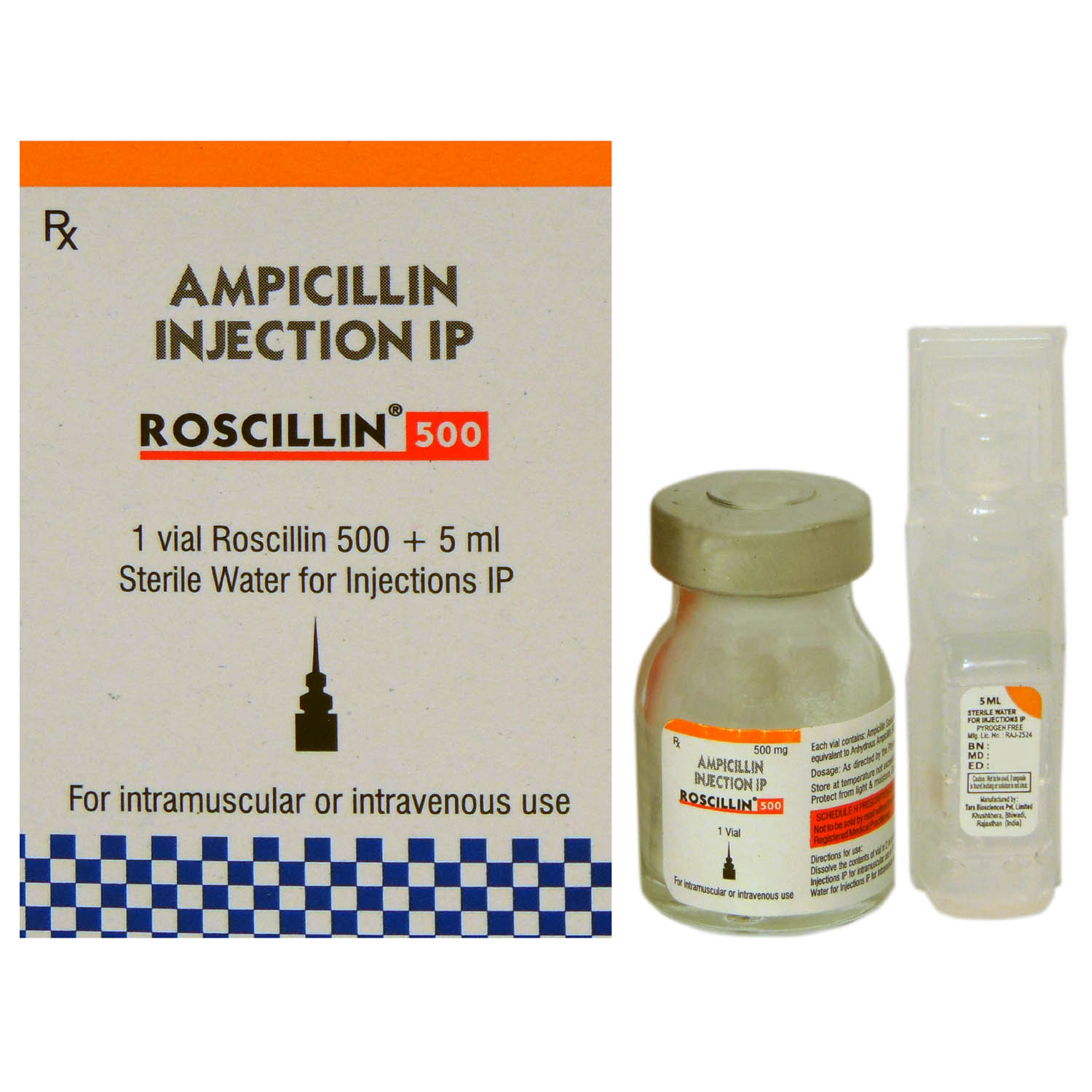 ROSCILLIN 500MG INJECTION, Pack of 1 INJECTION ROSCILLIN 500MG INJECTION, Pack of 1 INJECTION