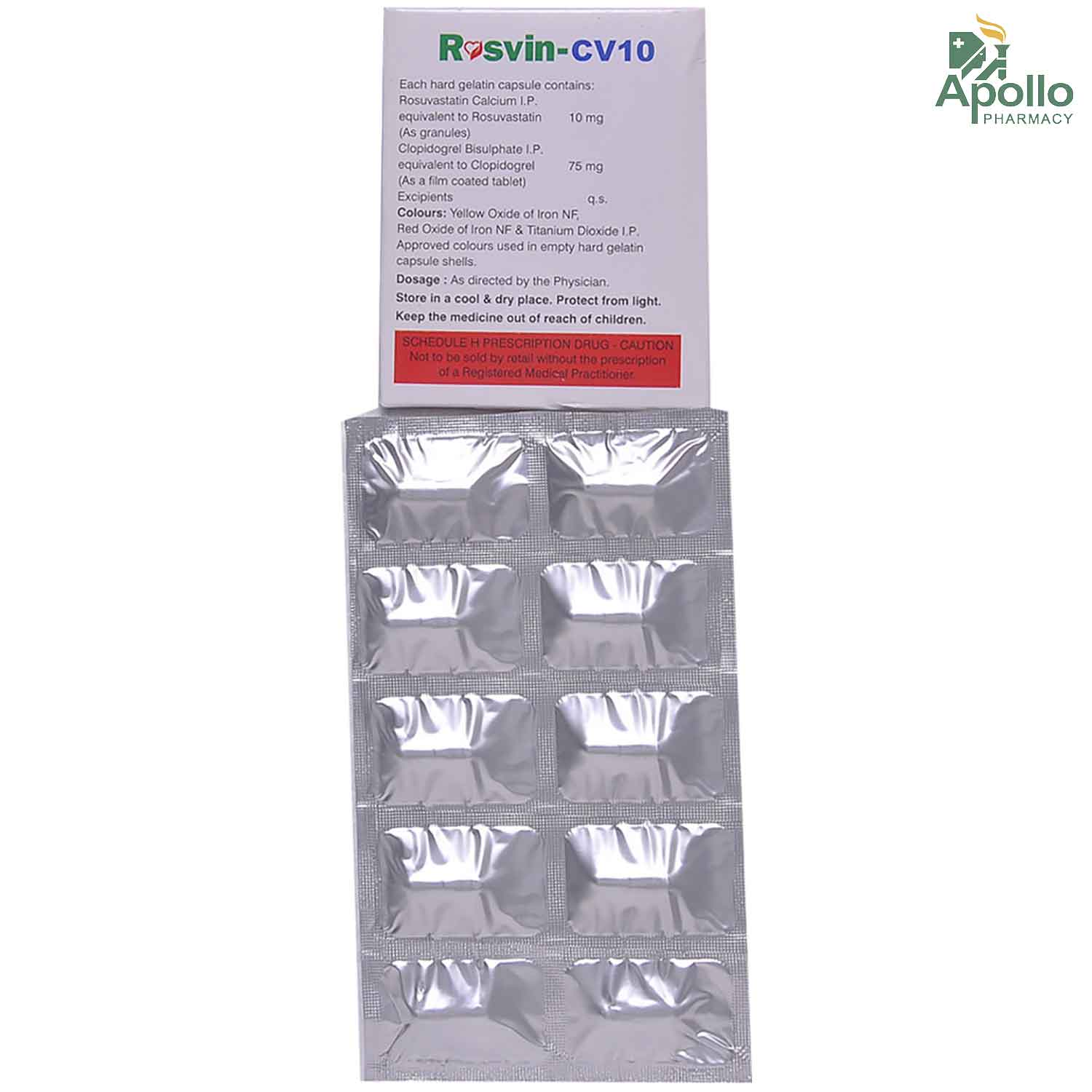 Rosvin-CV 10 Capsule 10's, Pack of 10 Rosvin-CV 10 Capsule 10's, Pack of 10