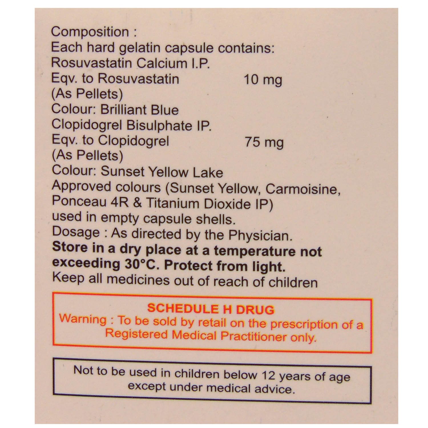Rosloy CV 10 mg/75 mg Capsule 10's, Pack of 10 Rosloy CV 10 mg/75 mg Capsule 10's, Pack of 10