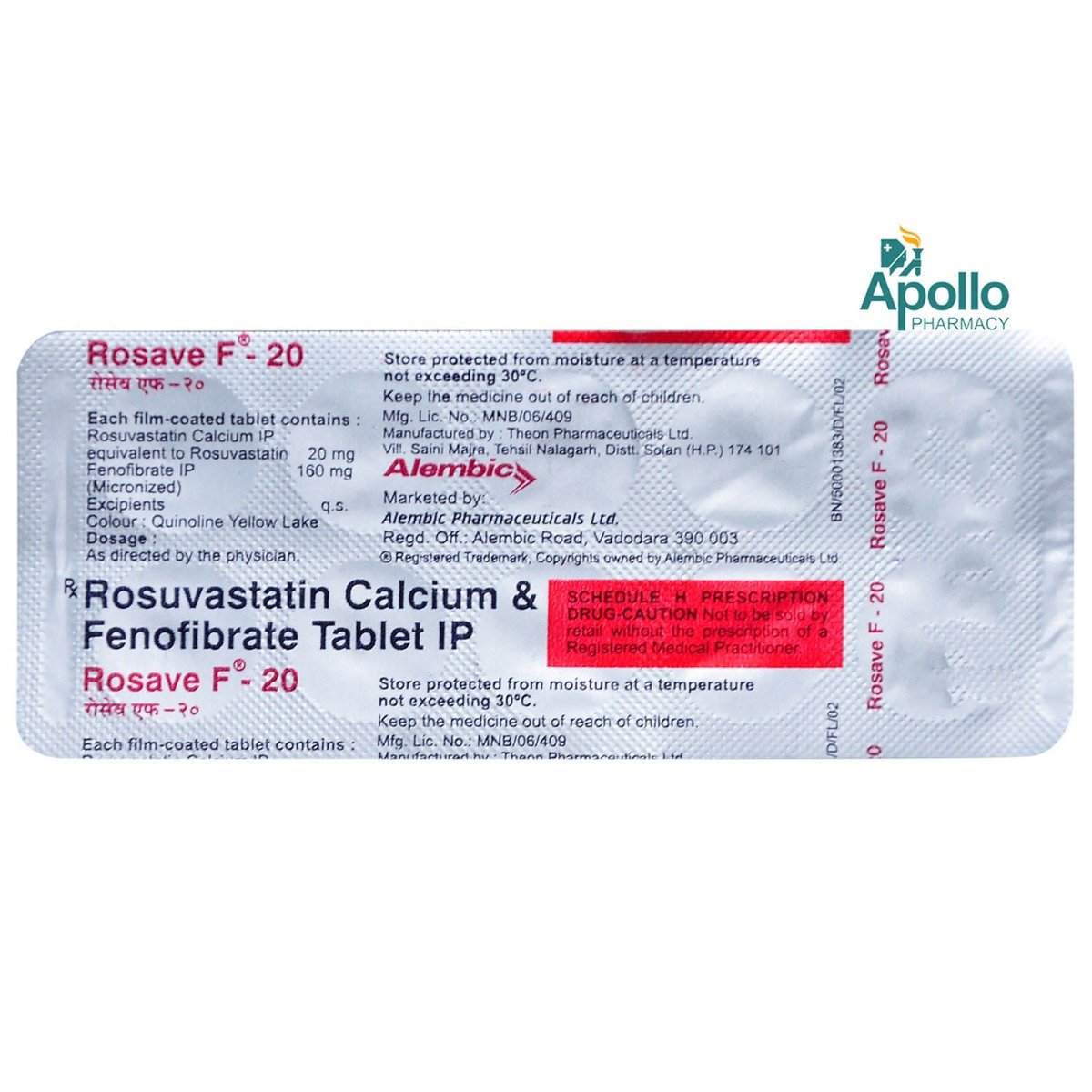 Rosave F-20 Tablet 10's, Pack of 10 Rosave F-20 Tablet 10's, Pack of 10