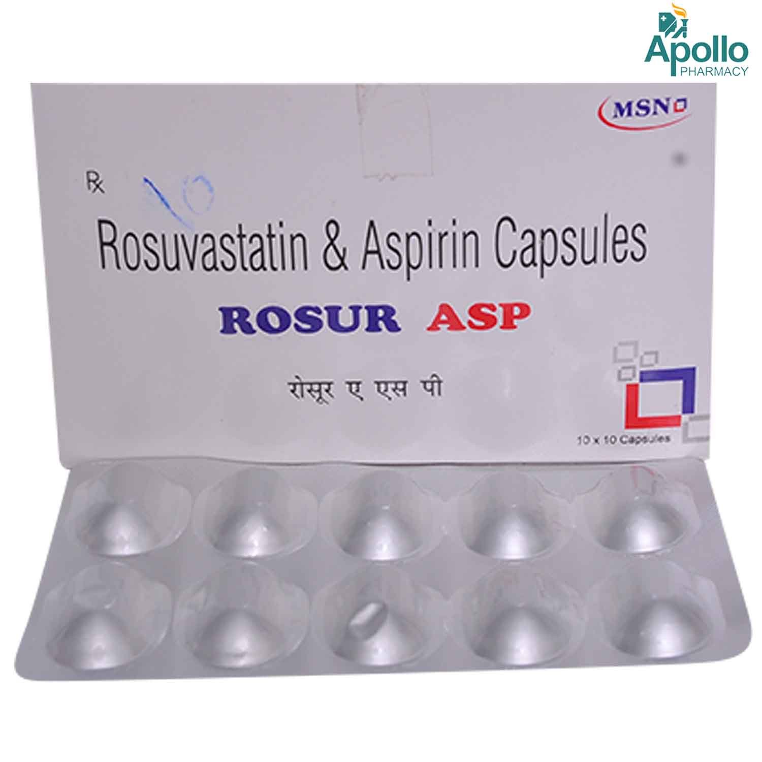 Rosur ASP Capsule 10's, Pack of 10 CapsuleS Rosur ASP Capsule 10's, Pack of 10 CapsuleS