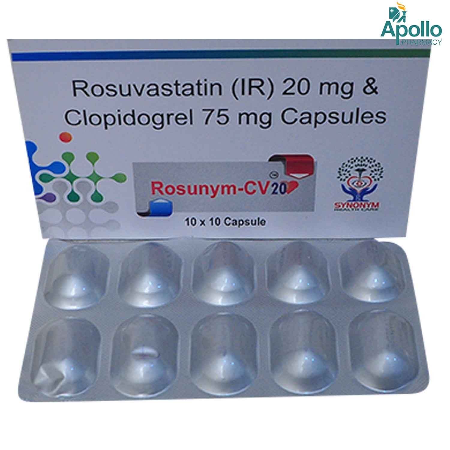 Rosunym-Cv 20 Capsule 10's, Pack of 10 CAPSULES Rosunym-Cv 20 Capsule 10's, Pack of 10 CAPSULES