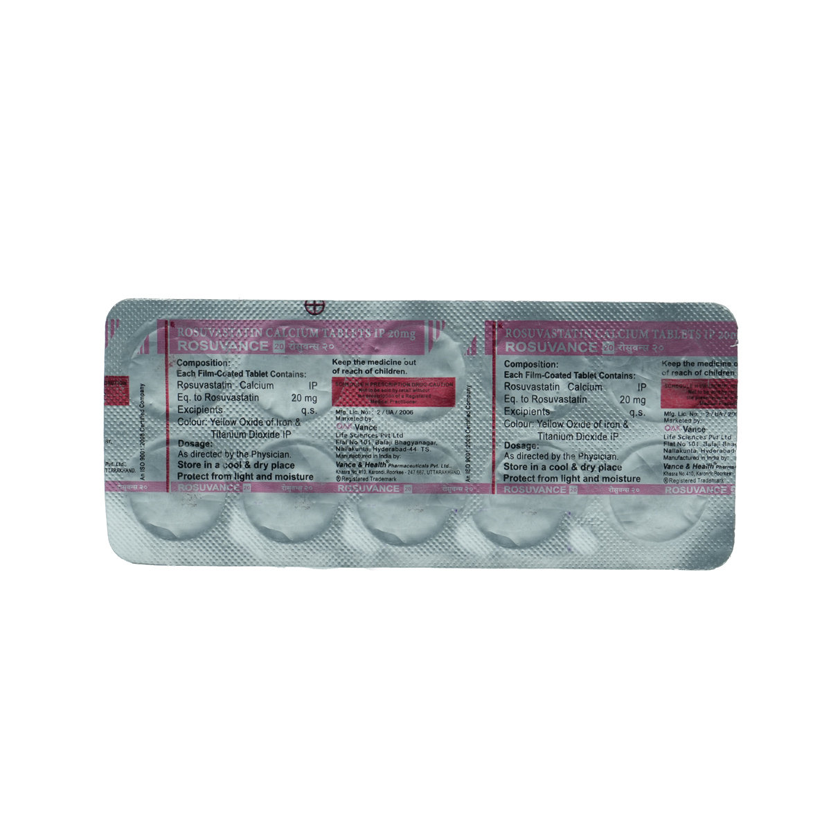 Rosuvance 20 Tablet 10's, Pack of 10 TABLETS Rosuvance 20 Tablet 10's, Pack of 10 TABLETS