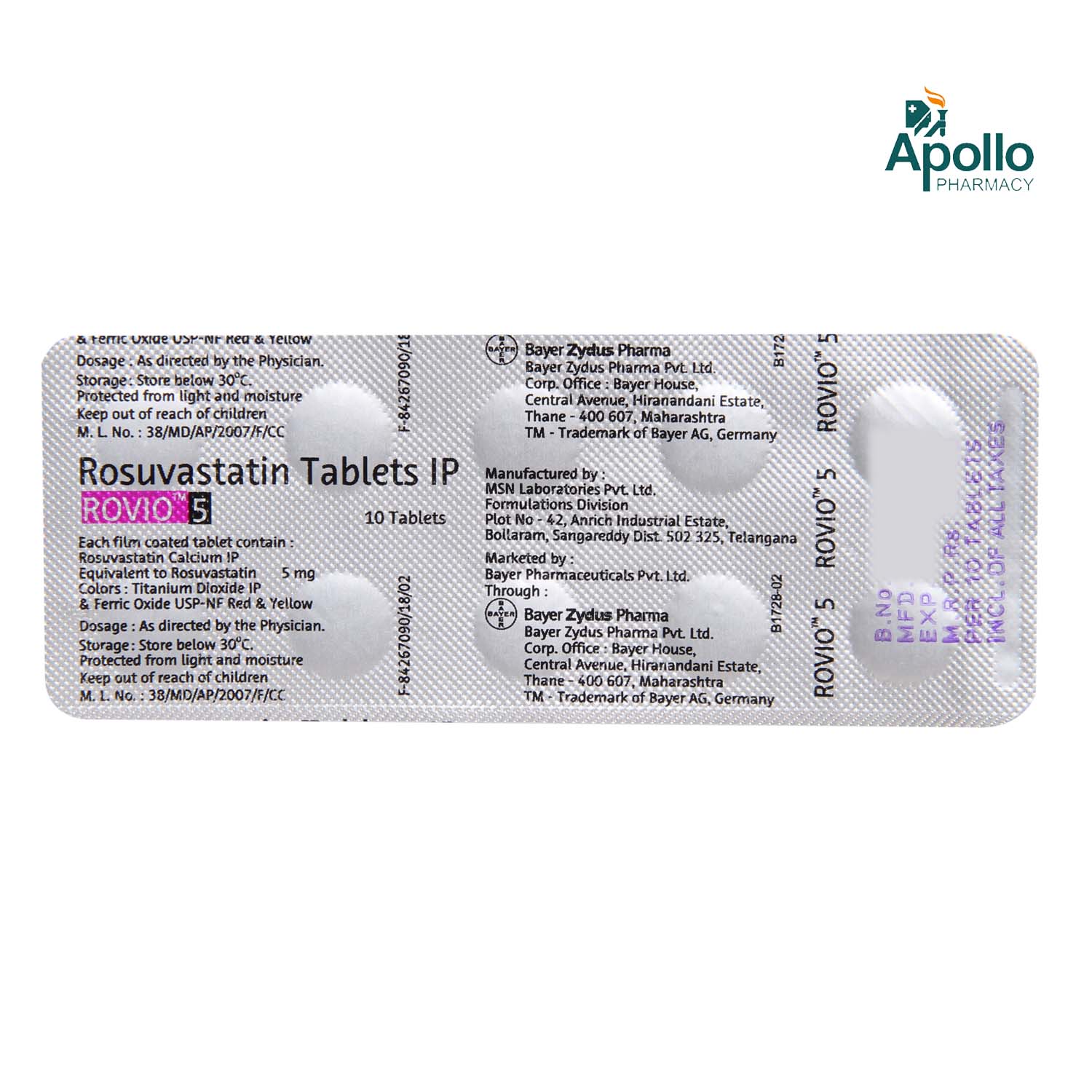 Rovio 5 Tablet 10's, Pack of 10 TABLETS Rovio 5 Tablet 10's, Pack of 10 TABLETS