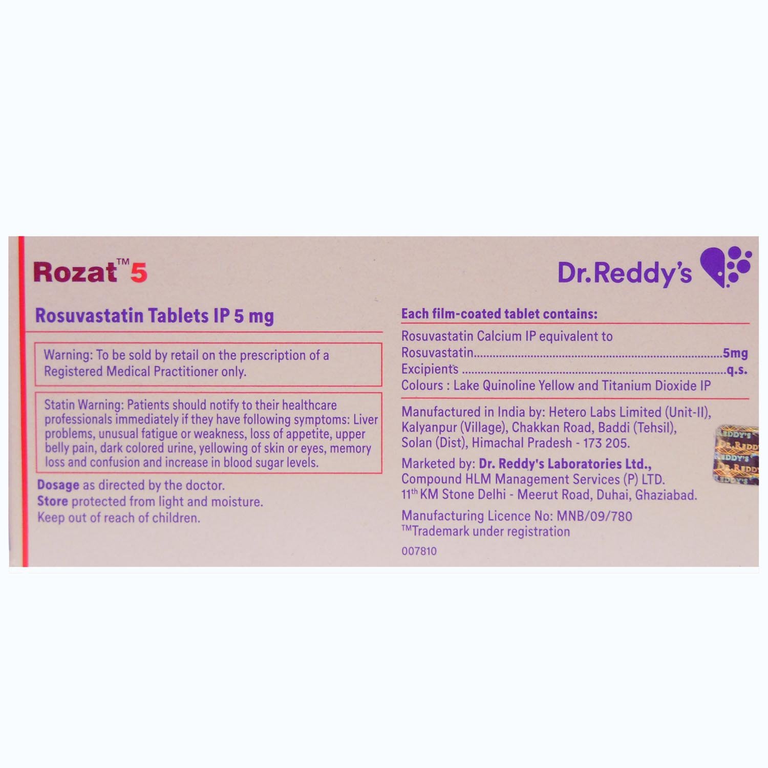 Rozat 5 Tablet 14's, Pack of 14 TABLETS Rozat 5 Tablet 14's, Pack of 14 TABLETS