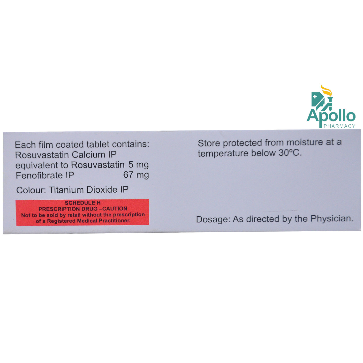 Rozustat F 5 Tablet 10's, Pack of 10 Rozustat F 5 Tablet 10's, Pack of 10