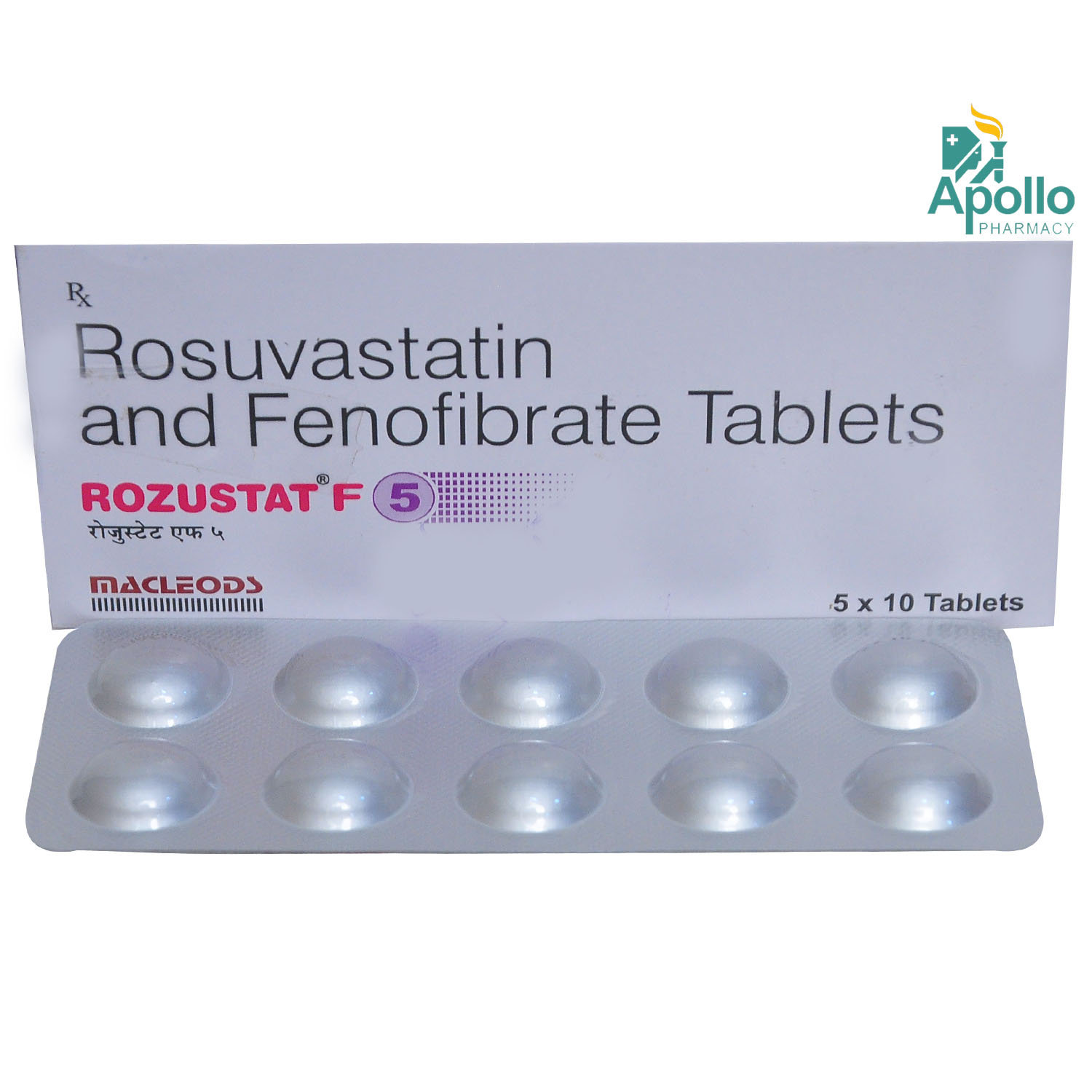Rozustat F 5 Tablet 10's, Pack of 10 Rozustat F 5 Tablet 10's, Pack of 10