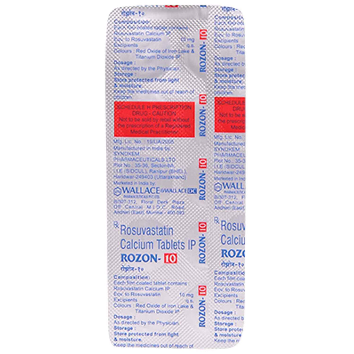 Rozon 10 mg Tablet 10's, Pack of 10 TABLETS Rozon 10 mg Tablet 10's, Pack of 10 TABLETS