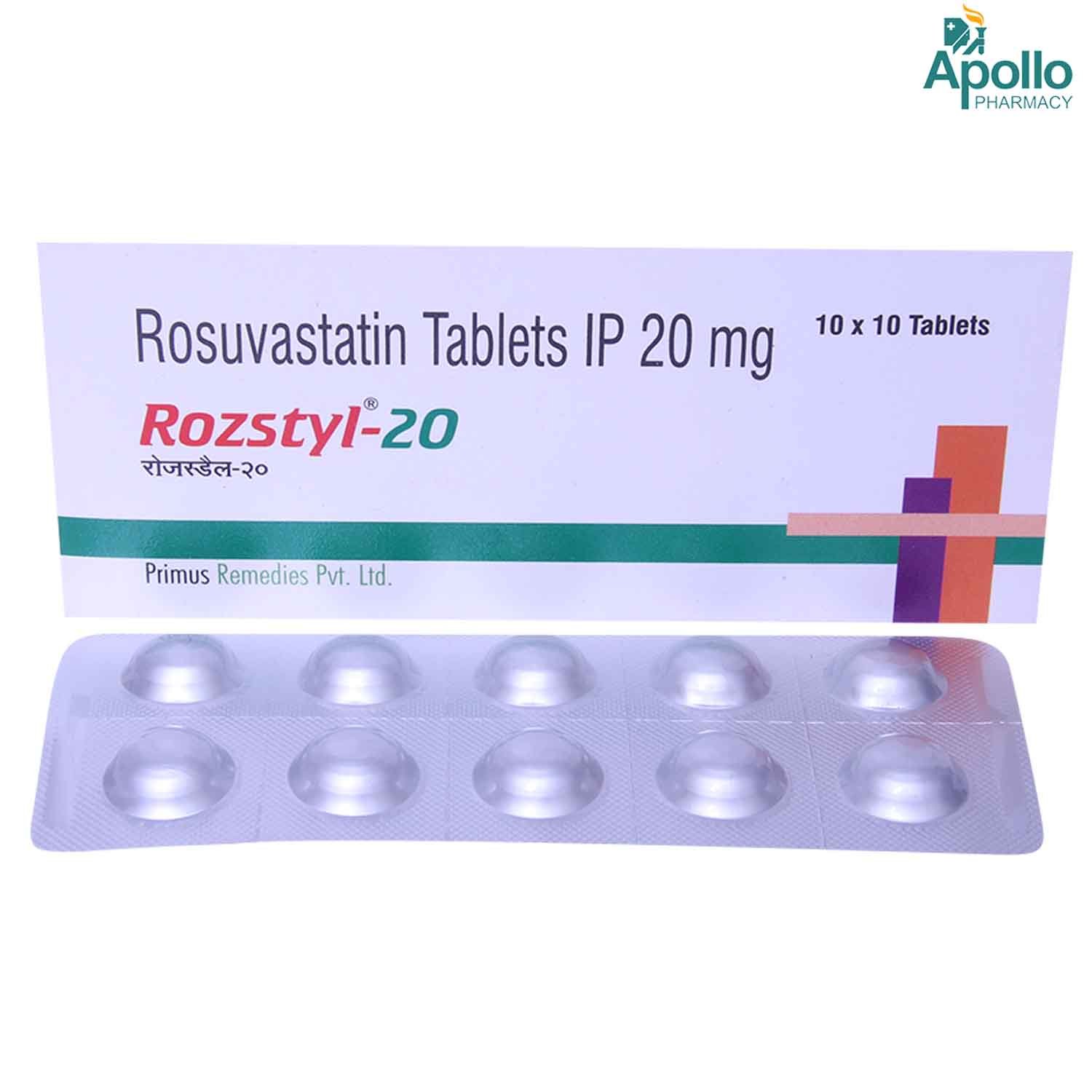 Rozstyl 20 Tablet 10's, Pack of 10 TABLETS Rozstyl 20 Tablet 10's, Pack of 10 TABLETS