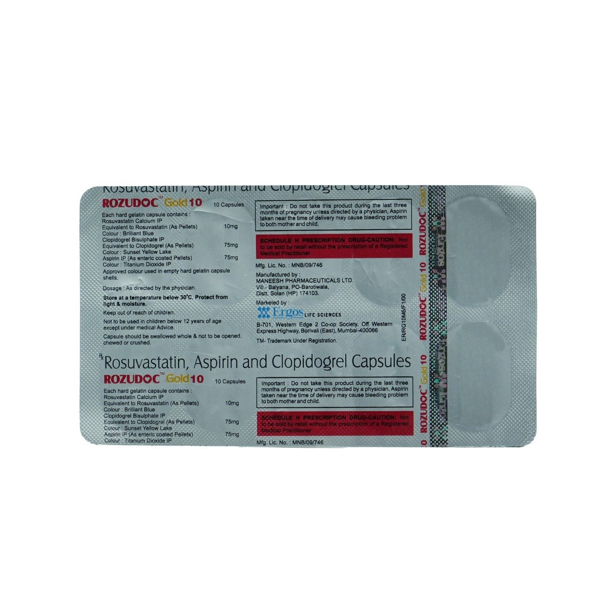 Rozudoc Gold 10 Tablet 10's, Pack of 10 TabletS Rozudoc Gold 10 Tablet 10's, Pack of 10 TabletS