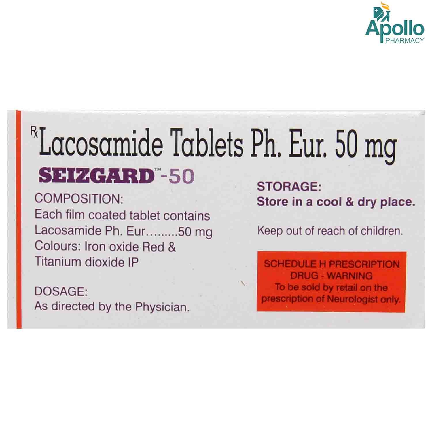 Seizgard-50 Tablet 10's, Pack of 10 TABLETS Seizgard-50 Tablet 10's, Pack of 10 TABLETS