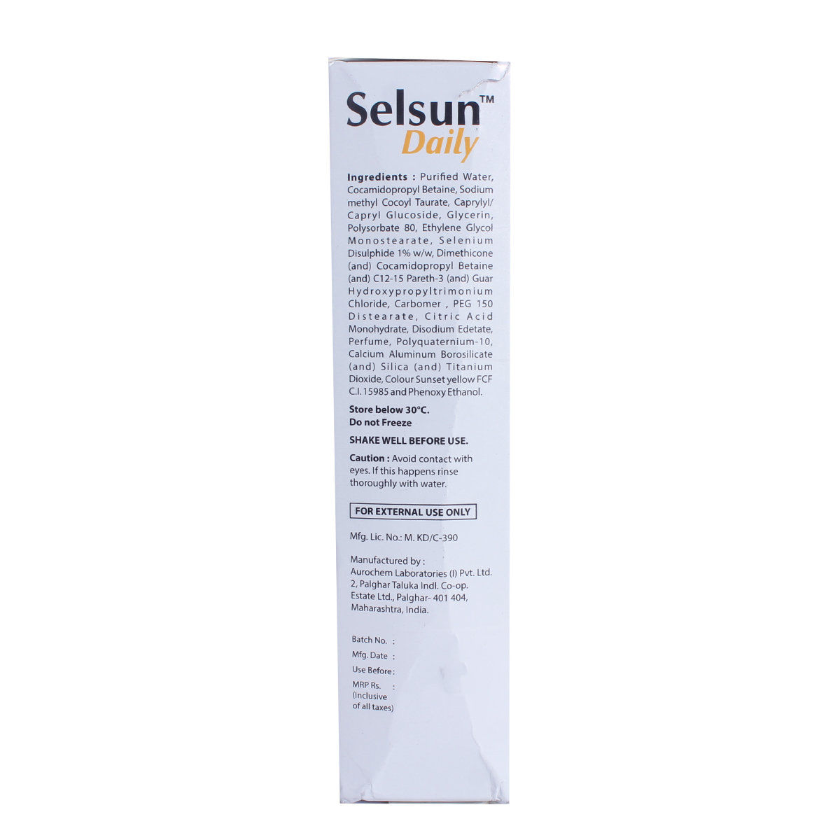 Selsun Daily Shampoo for Dry Scalp, 120 ml, Pack of 1 Selsun Daily Shampoo for Dry Scalp, 120 ml, Pack of 1
