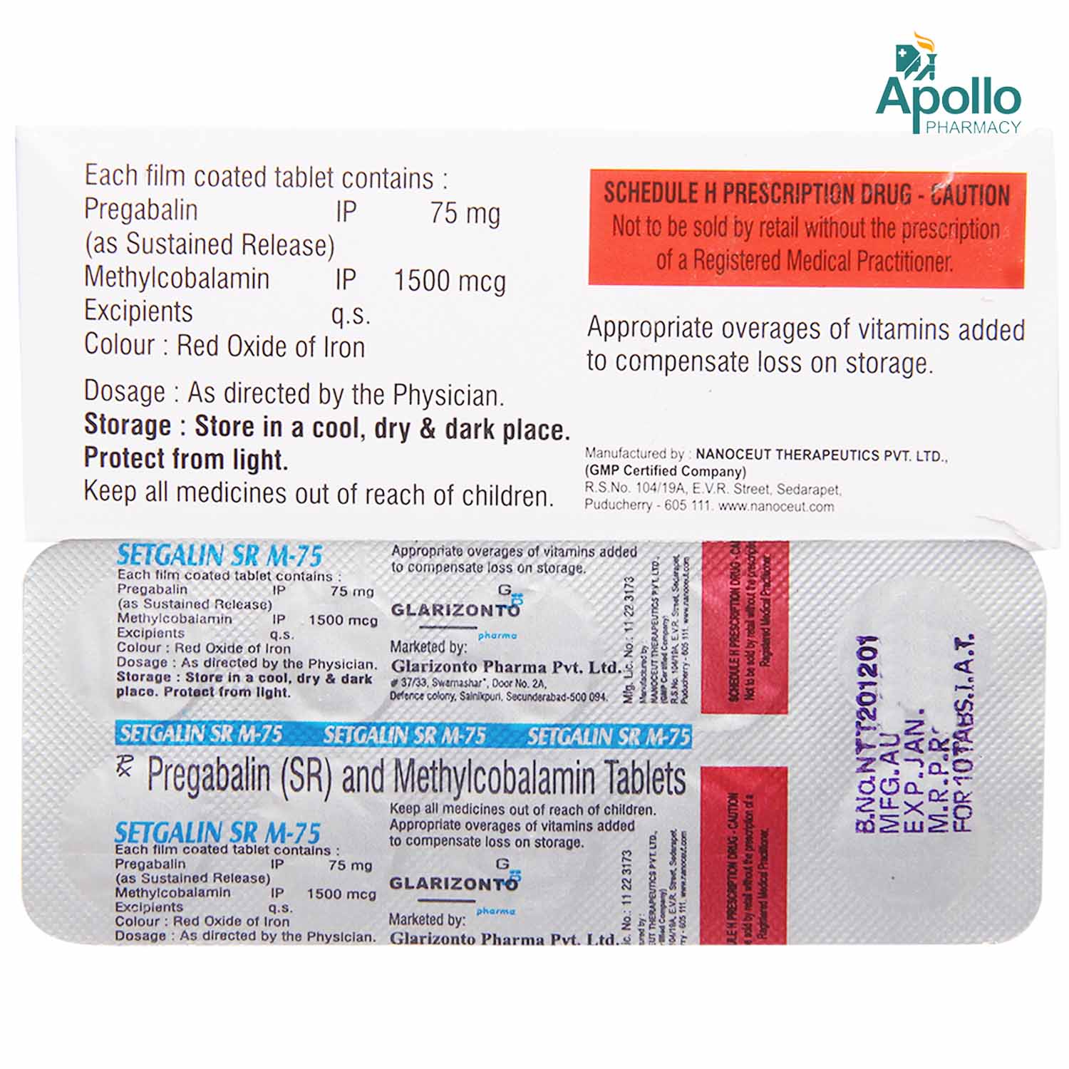 Setgalin SR M 75 Tablet 10's, Pack of 10 TABLETS Setgalin SR M 75 Tablet 10's, Pack of 10 TABLETS