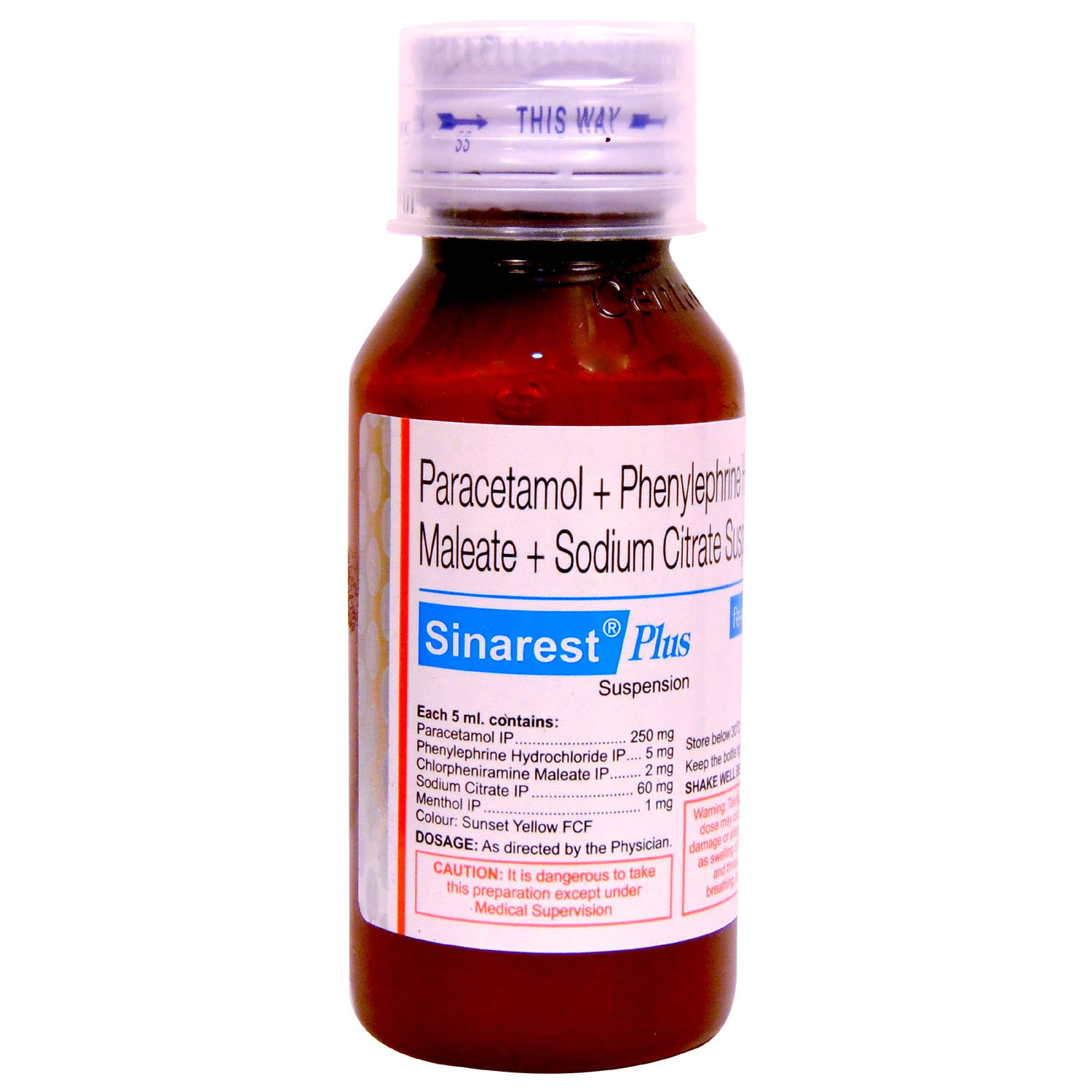 Sinarest Plus Suspension 60 ml, Pack of 1 LIQUID Sinarest Plus Suspension 60 ml, Pack of 1 LIQUID