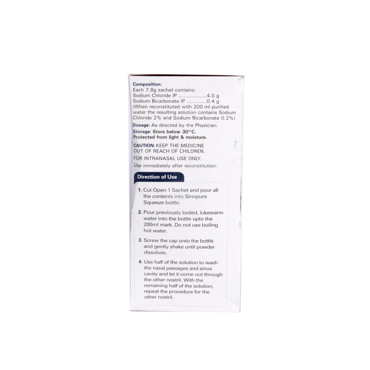 Sinopure Starter Kit 1's, Pack of 1 Sachet Sinopure Starter Kit 1's, Pack of 1 Sachet