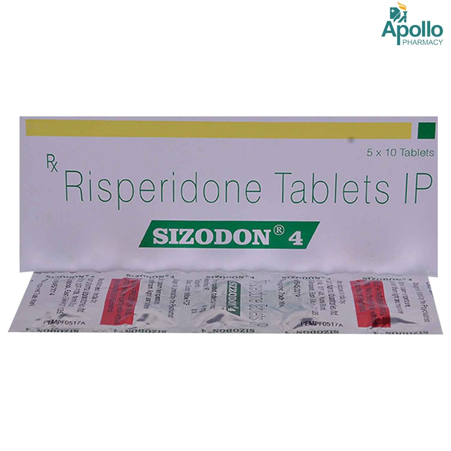 Sizodon 4 Tablet 10's, Pack of 10 TABLETS Sizodon 4 Tablet 10's, Pack of 10 TABLETS
