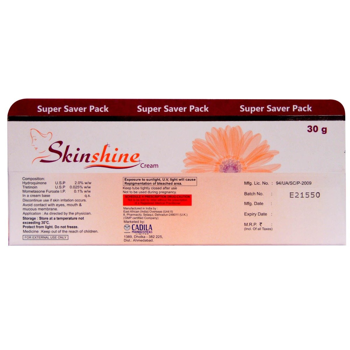 Skinshine Cream 30 gm, Pack of 1 CREAM Skinshine Cream 30 gm, Pack of 1 CREAM
