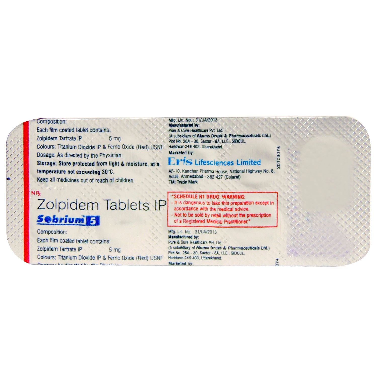 Sobrium 5 mg Tablet 10's, Pack of 10 TABLETS Sobrium 5 mg Tablet 10's, Pack of 10 TABLETS