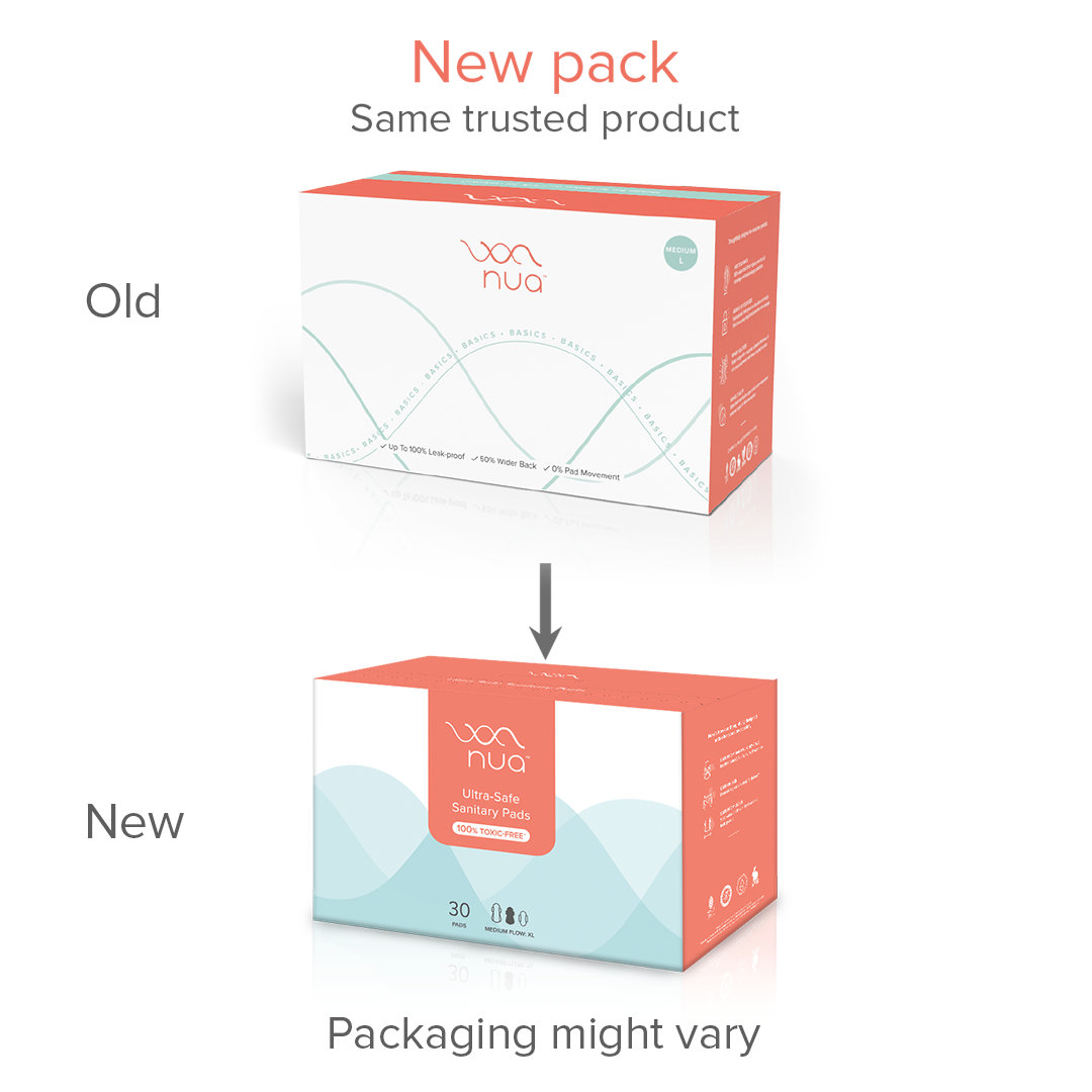 Nua Ultra-Safe Sanitary Pads XL, 30 Count, Pack of 1 Nua Ultra-Safe Sanitary Pads XL, 30 Count, Pack of 1