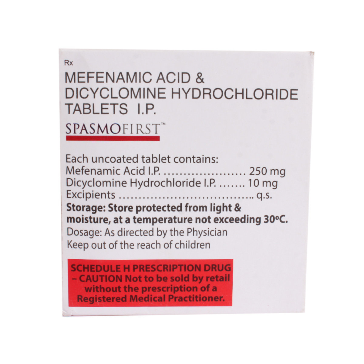 SPASMOFIRST TABLET 10'S, Pack of 10 TabletS SPASMOFIRST TABLET 10'S, Pack of 10 TabletS