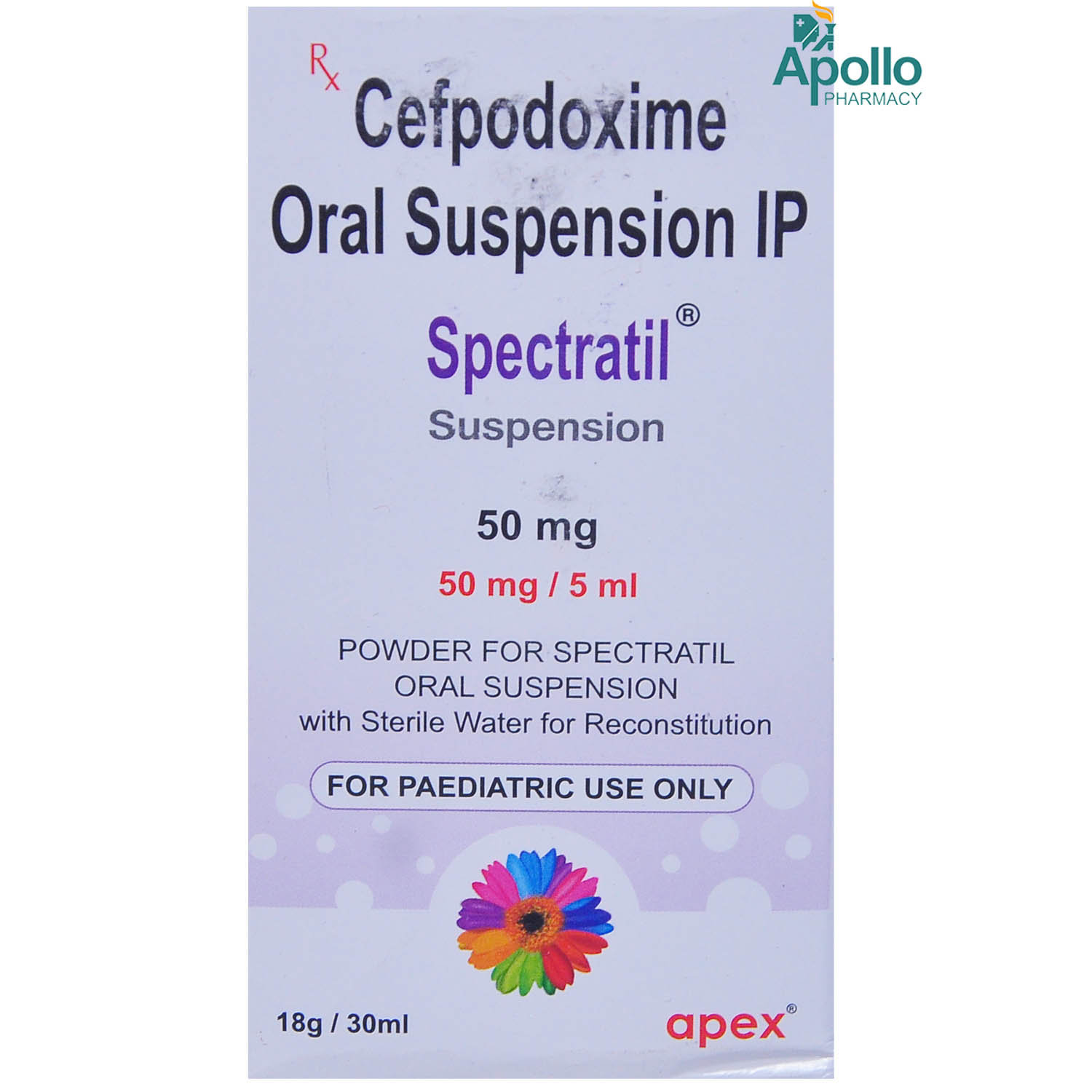 Spectratil 50 mg Suspension 5 ml, Pack of 1 Suspension Spectratil 50 mg Suspension 5 ml, Pack of 1 Suspension