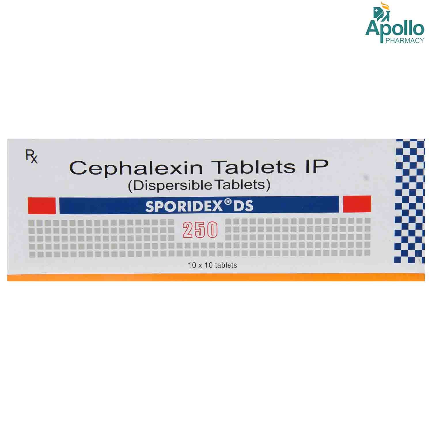 Sporidex DS 250 Tablet 10's, Pack of 10 TABLETS Sporidex DS 250 Tablet 10's, Pack of 10 TABLETS