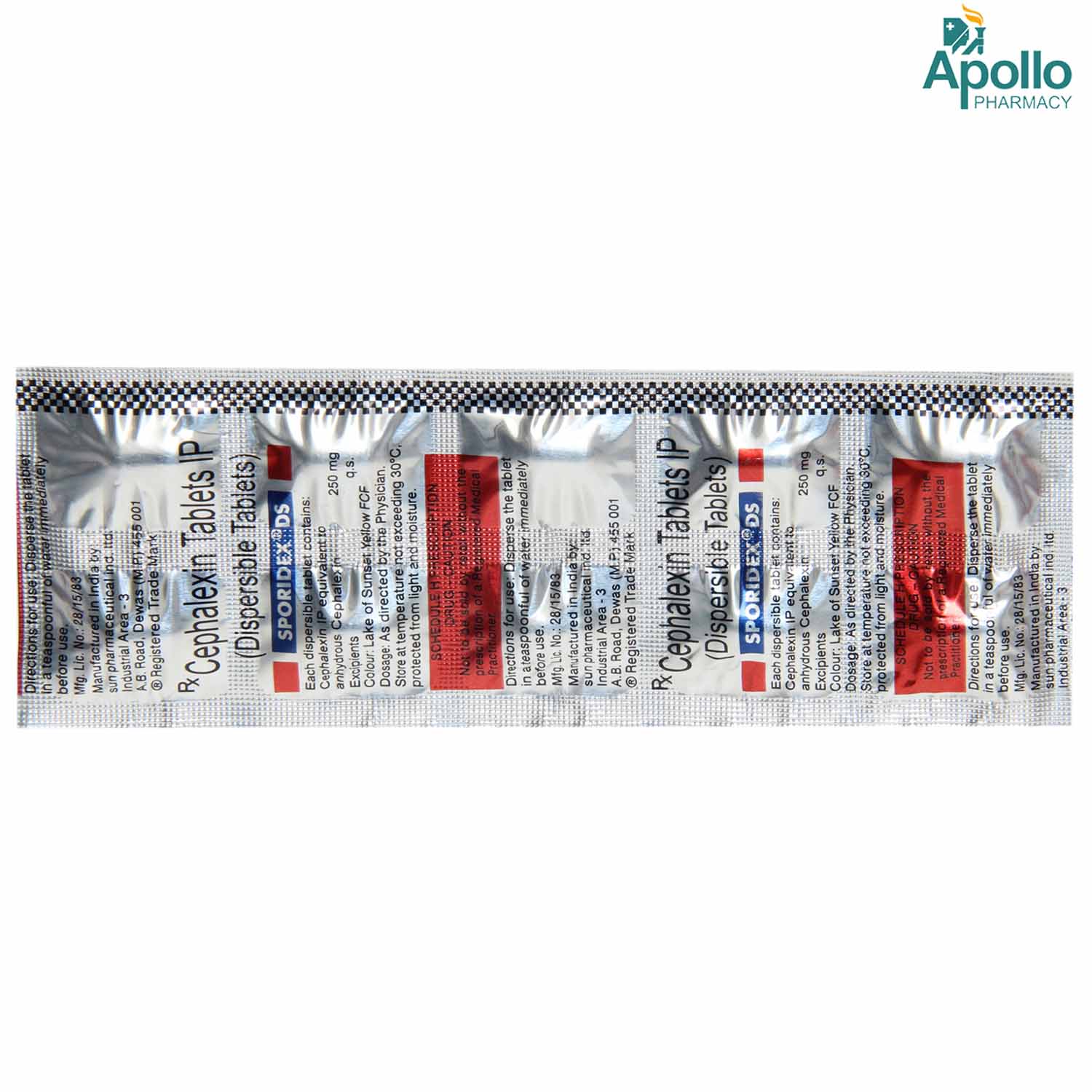 Sporidex DS 250 Tablet 10's, Pack of 10 TABLETS Sporidex DS 250 Tablet 10's, Pack of 10 TABLETS