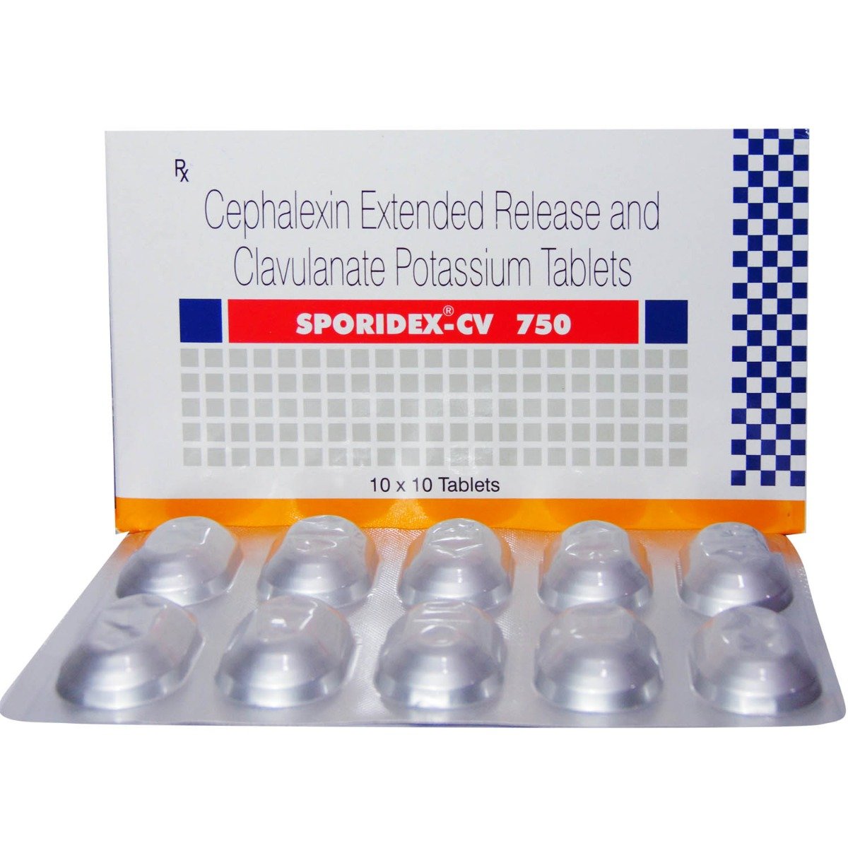 Sporidex-CV 750 Tablet 10's, Pack of 10 TABLETS Sporidex-CV 750 Tablet 10's, Pack of 10 TABLETS