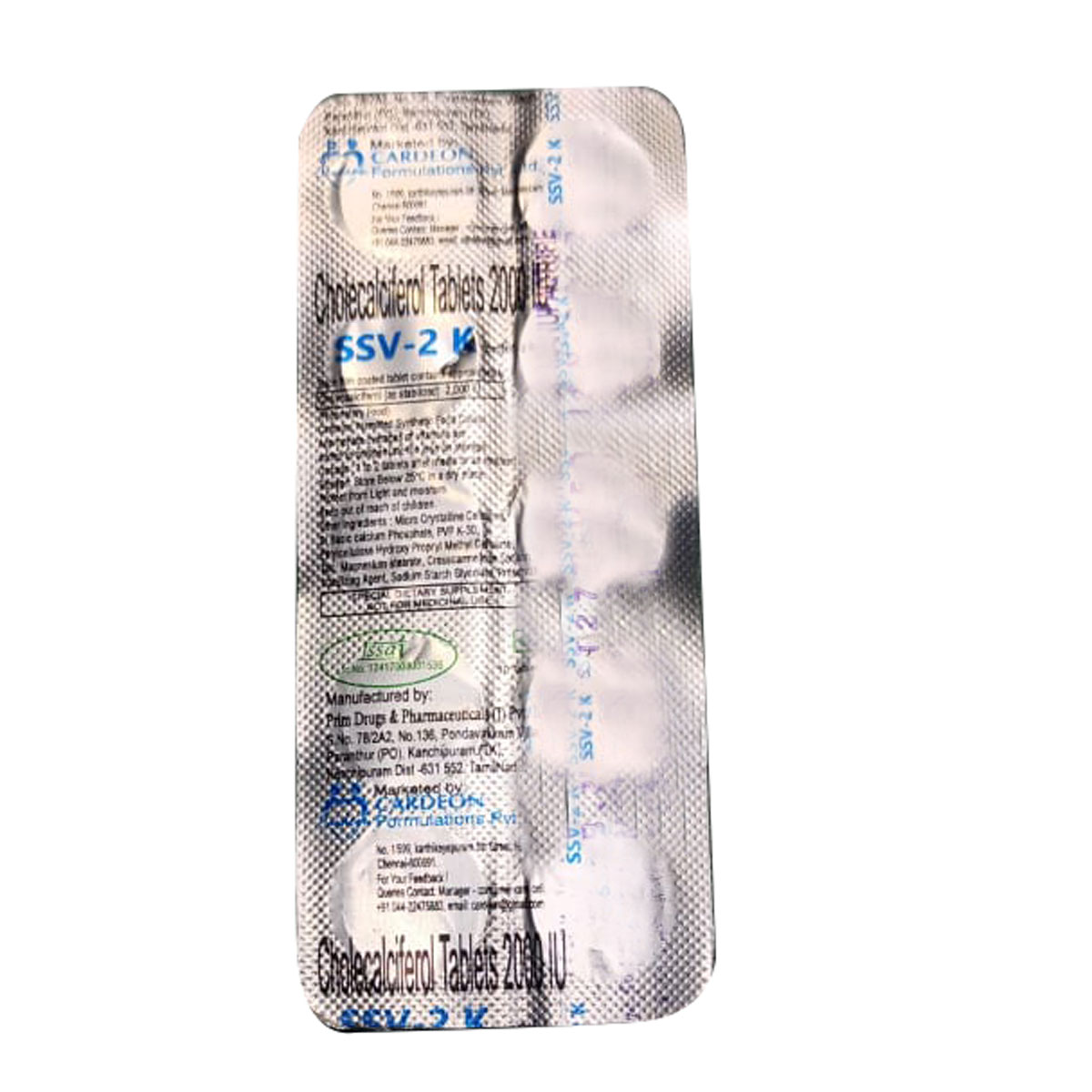 SSV 2 K TABLET 10'S, Pack of 10 TabletS SSV 2 K TABLET 10'S, Pack of 10 TabletS