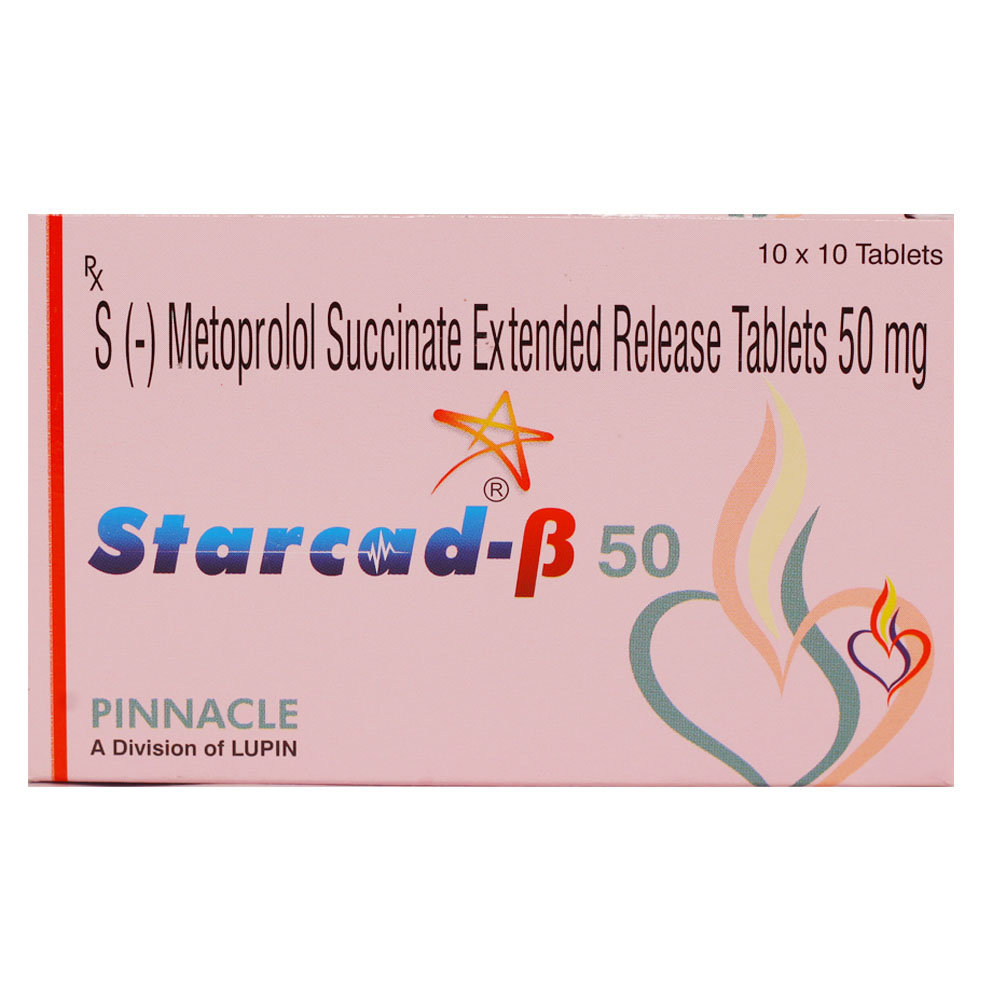 Starcad-Beta 50 Tablet 10's, Pack of 10 TabletS Starcad-Beta 50 Tablet 10's, Pack of 10 TabletS