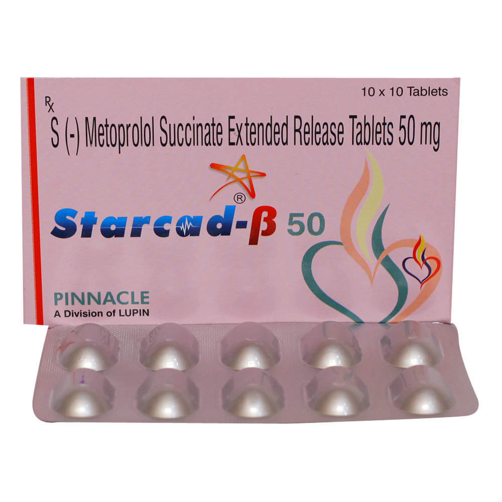 Starcad-Beta 50 Tablet 10's, Pack of 10 TabletS Starcad-Beta 50 Tablet 10's, Pack of 10 TabletS