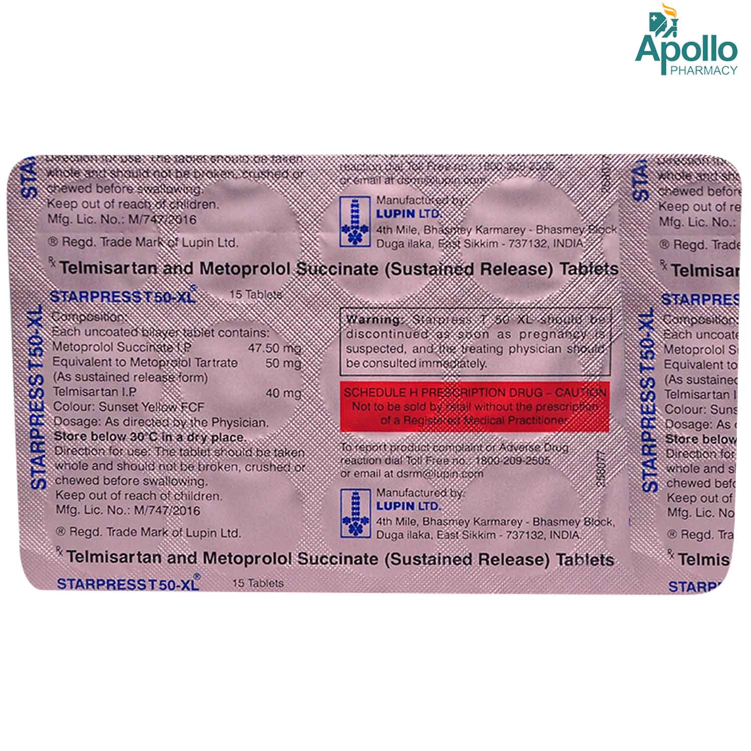 Starpress T 50 XL Tablet 15's, Pack of 15 TABLETS Starpress T 50 XL Tablet 15's, Pack of 15 TABLETS