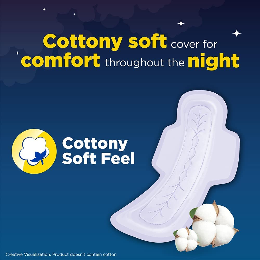 Stayfree Secure Nights Cottony Soft Comfort Sanitary Pad, 18 Count, Pack of 1 Stayfree Secure Nights Cottony Soft Comfort Sanitary Pad, 18 Count, Pack of 1