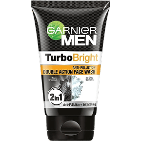 Garnier Men Turbo Bright Double Action Facewash 100 gm | Black Charcoal & Icy Clay Complex | Anti Pollution & Brightening Face Wash | For Men Only, Pack of 1 Garnier Men Turbo Bright Double Action Facewash 100 gm | Black Charcoal & Icy Clay Complex | Anti Pollution & Brightening Face Wash | For Men Only, Pack of 1