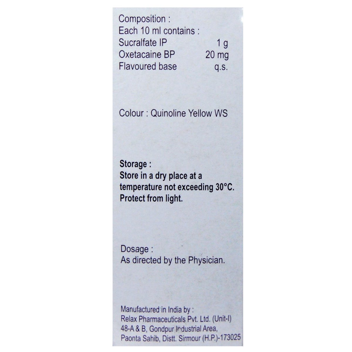 Sucraday-O SF Suspension 100 ml, Pack of 1 Sucraday-O SF Suspension 100 ml, Pack of 1