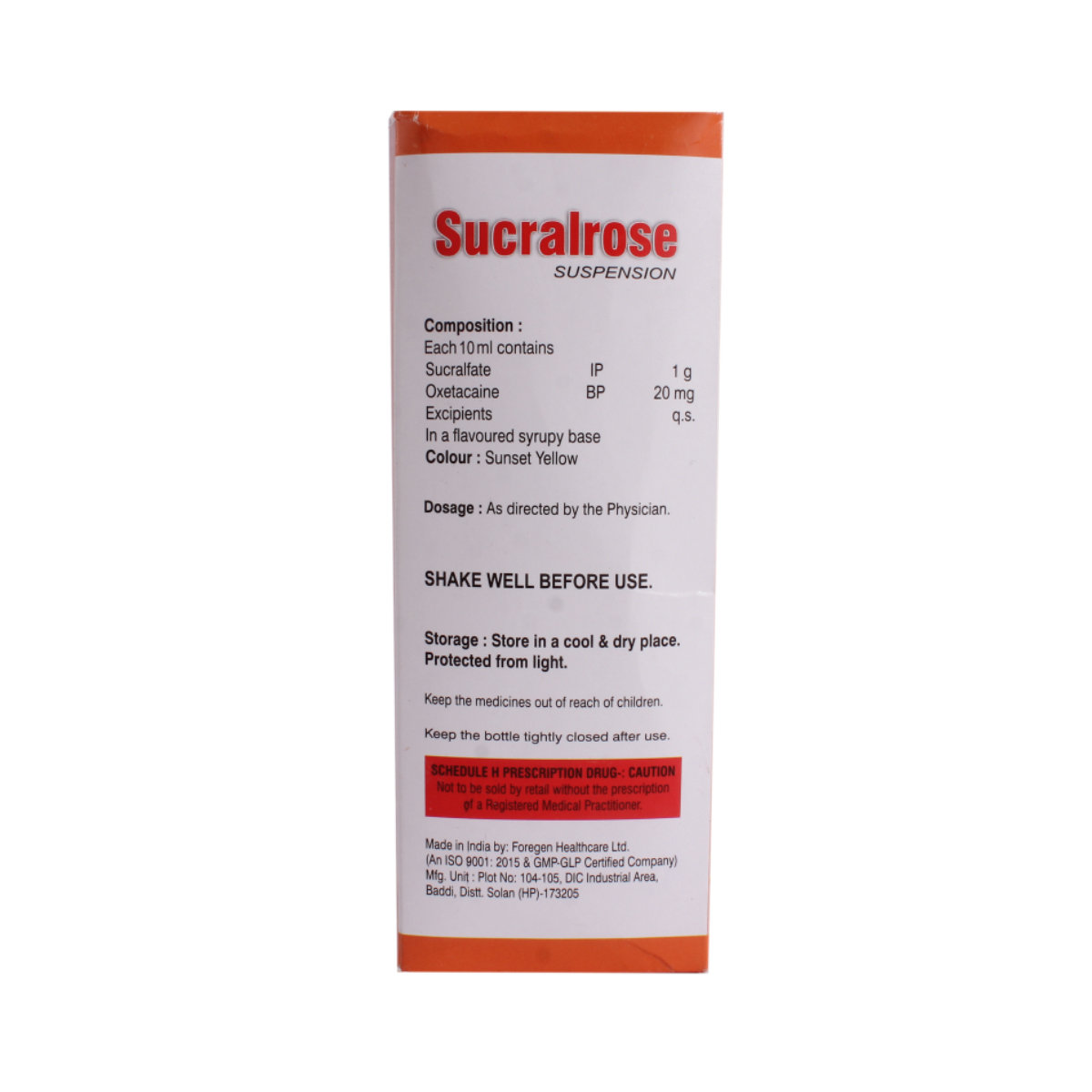Sucralrose Orange Flavour Suspension 200 ml, Pack of 1 Sucralrose Orange Flavour Suspension 200 ml, Pack of 1