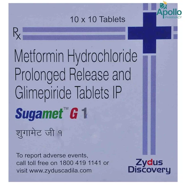SUGAMET G 1MG TABLET, Pack of 10 TABLETS