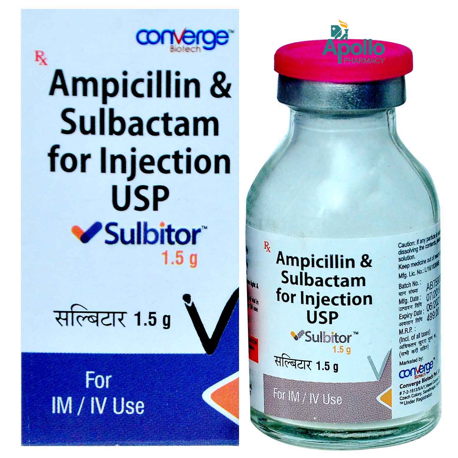Sulbitor 1.5gm Injection, Pack of 1 INJECTION Sulbitor 1.5gm Injection, Pack of 1 INJECTION