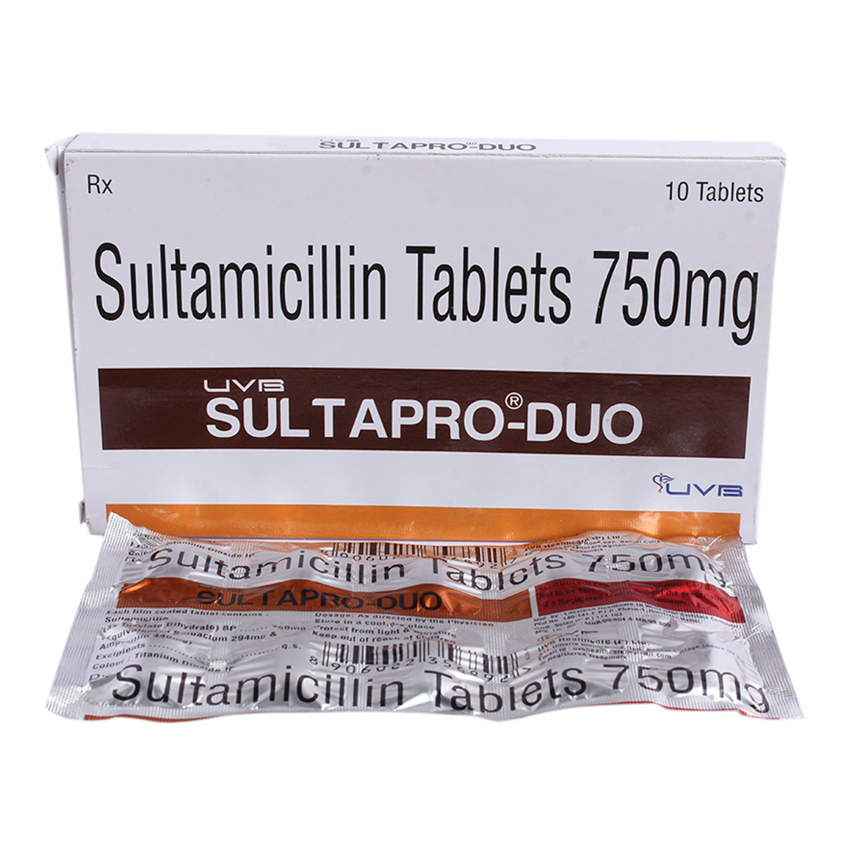 Sultapro-DUO 750 mg Tablet 10's, Pack of 10 TabletS Sultapro-DUO 750 mg Tablet 10's, Pack of 10 TabletS