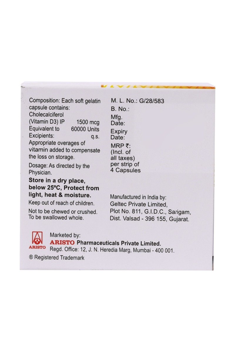 Super D3 60000IU Chewable Tablet 4's, Pack of 4 Super D3 60000IU Chewable Tablet 4's, Pack of 4